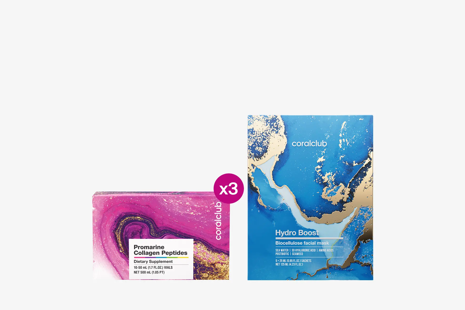 Promarine Collagen Peptides + Hydro Boost Biocellulose facial mask