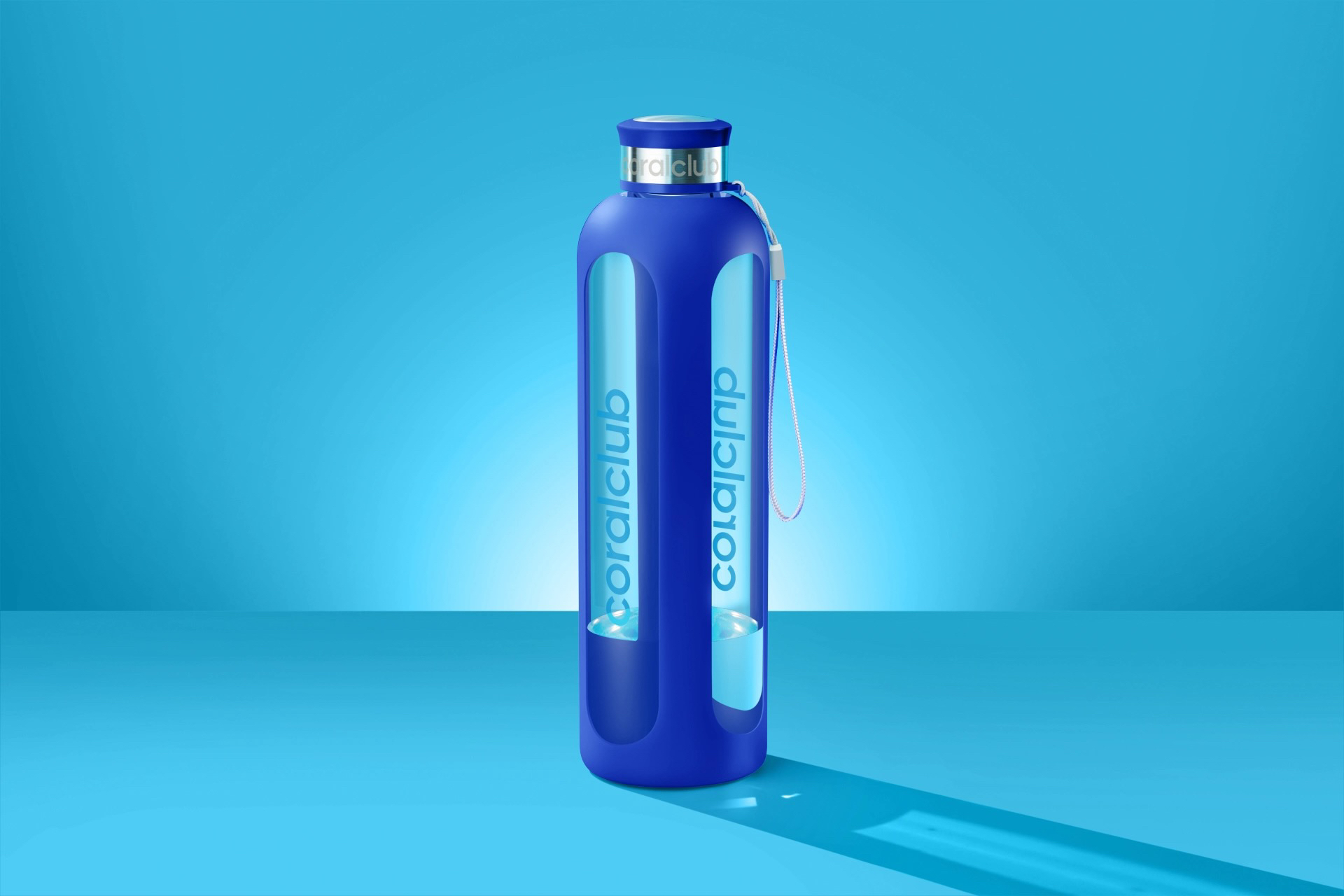 Stiklinis butelis ClearWater ultramarino spalvos